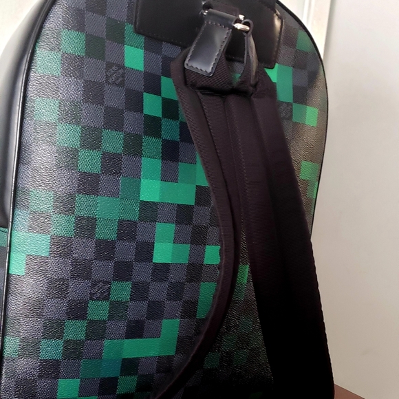 Louis Vuitton Backpack Limited Edition Damier Graphite Pixel,Green&blk - Picture 6 of 9